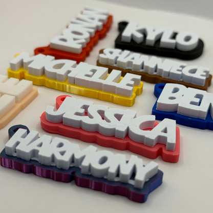 3d custom name tag keychain suitcase tag