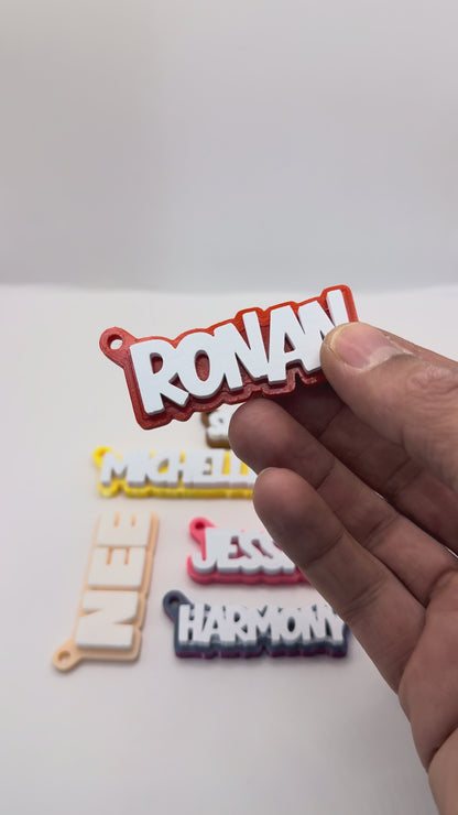 3d custom name tag keychain suitcase tag