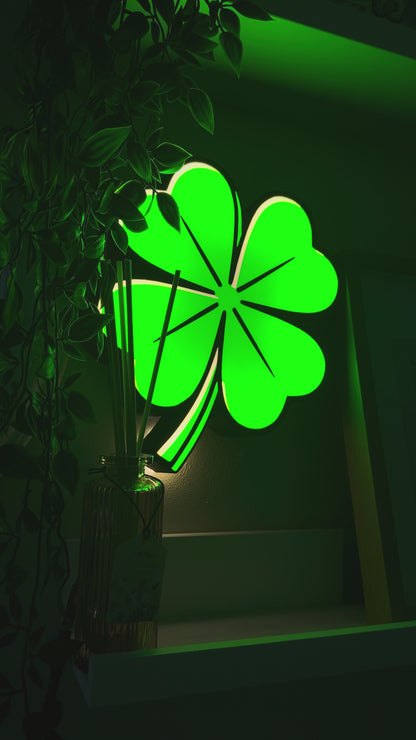 Four leaf clover lightbox 10”